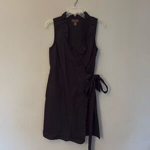 Trulli Black Wrap Dress Size 6